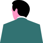 Man with Back Turned Clip Art