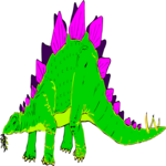 Stegosaurus 02 Clip Art