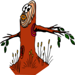 Tree Stump - Cartoon Clip Art