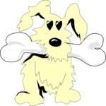 Dog with Bone 03 Clip Art