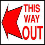 Way Out (Left) Clip Art