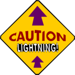 Caution - Lightning  Clip Art