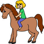 Horseback Riding 08 Clip Art