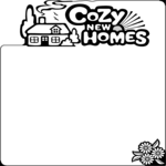 Cozy New Homes Frame Clip Art
