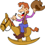 Cowboy on Rocking Horse