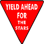 Yield Ahead for the Stars Clip Art