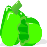 Bell Peppers - Green Clip Art