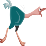 Ostrich - Angry Clip Art