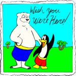 Bear & Penguin Postcard