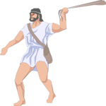 Greek with Sling Clip Art