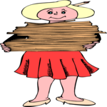 Woman Carrying Papers 2 Clip Art