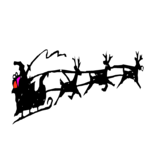 Santa & Reindeer 11 Clip Art
