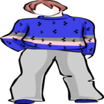 Boy in Sweater 2 Clip Art