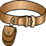 Belt with Pouch Clip Art