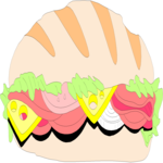 Sandwich - Submarine 02 Clip Art