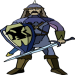 Soldier with Shield 5 Clip Art