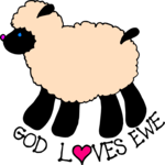 God Loves Ewe Clip Art