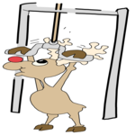 Reindeer Working Out Clip Art