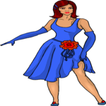 Woman in Dress 20 Clip Art