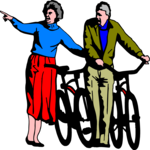 Cycling - Couple 1 Clip Art