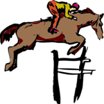 Equestrian - Jumping 1 Clip Art