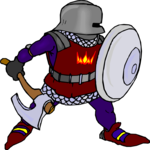 Soldier with Axe 1 Clip Art