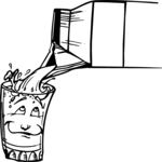 Milk Pouring into Glass