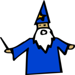 Wizard with Wand 3 Clip Art