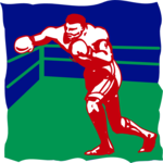 Boxing - Boxer 03 Clip Art