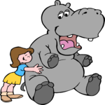 Hippo & Girl