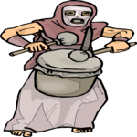 Tribal Drummer 3 Clip Art