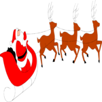 Santa & Reindeer 19 Clip Art