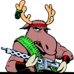 Moose - Armed Clip Art