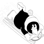 Penguin with Sled