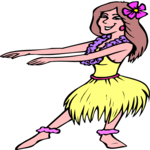 Hula Dancer 1 Clip Art