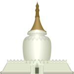 Temple with Stupa Clip Art