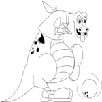 Bowler - Dinosaur Clip Art