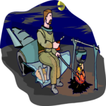Space Camping Clip Art