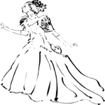 Woman in Evening Gown 4 Clip Art