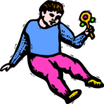 Boy with Rattle Clip Art