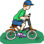 Boy on Bicycle 4 Clip Art