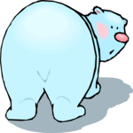 Polar Bear - Rear Clip Art