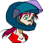 Helmet Girl 1 Clip Art