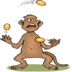 Monkey Juggling Clip Art