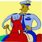 Police Officer - Mounted 1 Clip Art