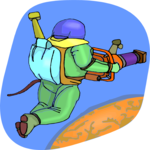 Astronaut with Ray Gun