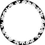 Leaf Circle Frame 1 Clip Art