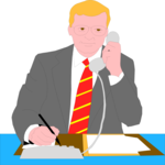 Businessman on Telephone 2 Clip Art