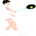 Tennis - Player 26 Clip Art