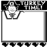 Turkey Time Frame Clip Art